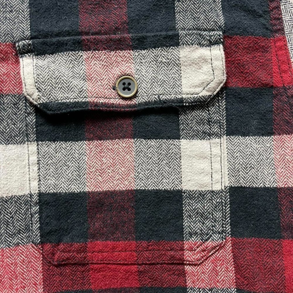JACHS Flannel Plaid Lumberjack Button Shirt - Picture 3 of 5